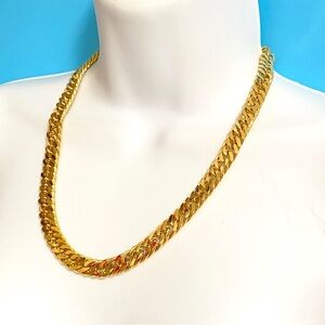 Gold Curb Chain 20" Unisex Gender Neutral Heavy